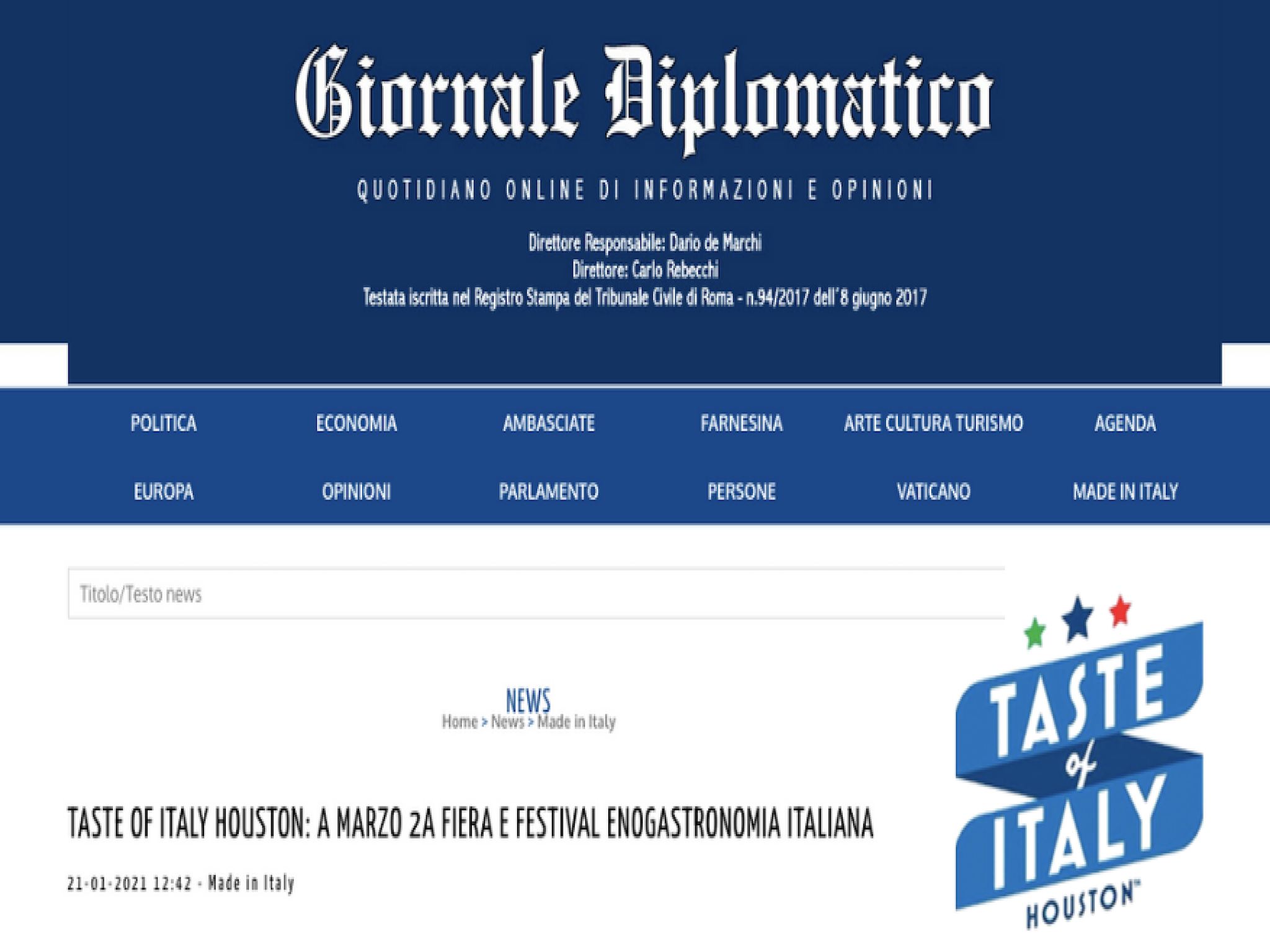 Taste of Italy Houston 